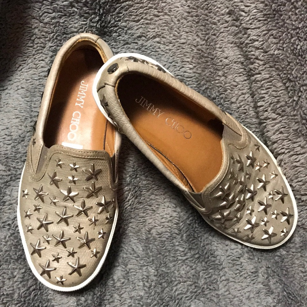 Jimmy Choo Slip on Sneaker  34.5 EUC Woman Fashion - Picture 2 of 7